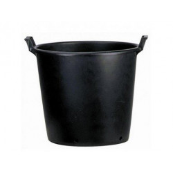 10 pots à poignées rond 35 litres noir 