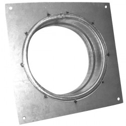 Flange carrée en métal Ø100mm - Conduit de ventilation
