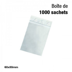 Sachet zip 50µ - 60x80mm - Boîte de 1000 sachets