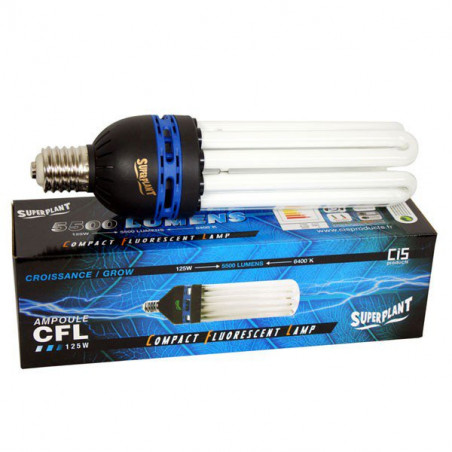 Ampoule CFL Superplant 125W 6400K - Croissance