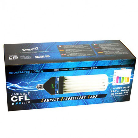 Ampoule CFL Superplant 200W 6400K - Croissance