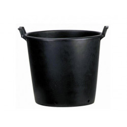 Pot rond noir à poignée 75L - Ø 56/40 x 49 cm