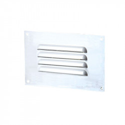Grille d'aération rectangle 130x90mm - Aluminium Blanc - Anti insecte - Winflex Ventilation