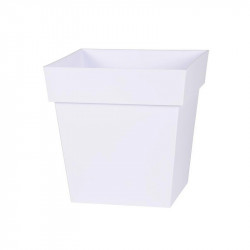 Pot carré Toscane Blanc - 49.5x49.5x52.5 87L - EDA Plastiques