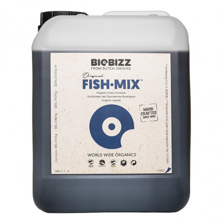 Fertilizante Orgánico, Pescado Mix-5 litros - fertilizantes BioBizz emulsión de pescado orgánico