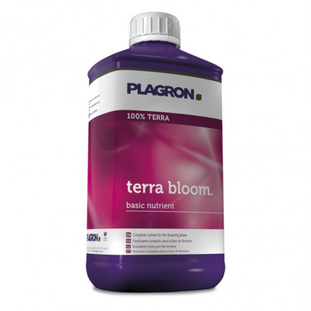 El fertilizante de Floración Terra Bloom 1 litro Plagron para la cultura en la tierra