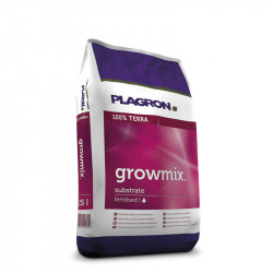 Terreau Bio Plagron Grow Mix 25 litres , terre de germination , croissance et floraison avec perlite